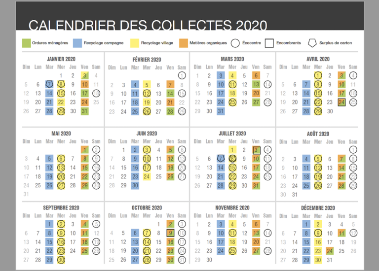 Le calendrier municipal de Sainte-Martine 2020, un outil attendu